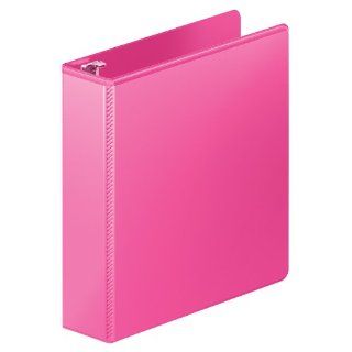 Wilson Jones Heavy Duty Round Ring View Binder with Extra Durable Hinge, 2 Inch, Bright Pink (W363 44 212) 