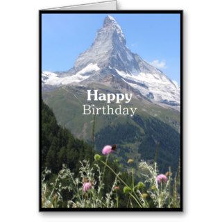 Mountain nature photography Happy Birthday card