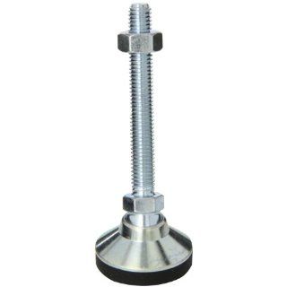 J.W. Winco 8N63M81/RB Series GN 343.2 Carbon Steel Threaded Stud Type Leveling Mount with Rubber Cap, Zinc Plated Finish, Metric Size, M8 x 1.25 Thread Size, 32mm Base Diameter, 63mm Thread Length: Vibration Damping Mounts: Industrial & Scientific