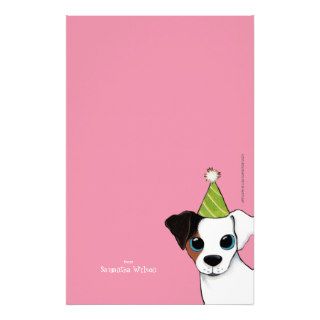Party Jack Russell Dog Personalizable Note Paper Personalized Stationery