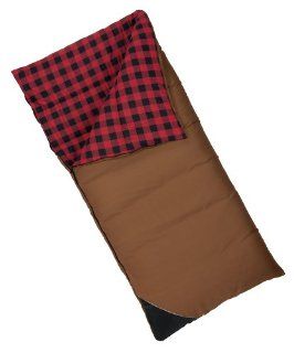 Wenzel Grande Oversize 0 Degree Sleeping Bag (Brown with Plaid Liner) : Winter Sleeping Bags : Sports & Outdoors
