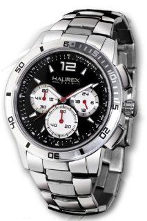 Haurex Italy Men's 0A355UNS Premiere Chronograph Tachymeter Bezel Luminous Bracelet Watch: Haurex Italy: Watches
