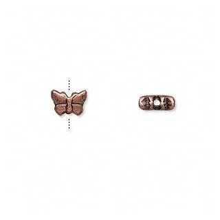 Antique Copper Plated Pewter 8x6mm Mini Butterfly Beads   Set of 24 : Other Products : Everything Else