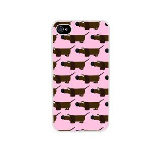 Dachshunds Pink White iPhone 4 Case Fits iPhone 4 & iPhone 4S: Cell Phones & Accessories
