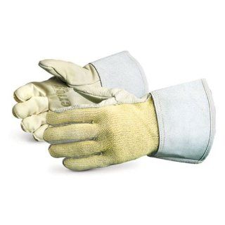 Superior SKGLP Action Kevlar String Knit Glove with 4" Split Leather Cuff, Work, Cut Resistant, X Small (Pack of 1 Pair): Cut Resistant Safety Gloves: Industrial & Scientific