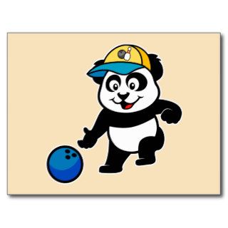 Bowling Panda Postcards
