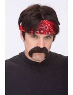 The Biker Mustache  Brown Costume Accessory: Clothing