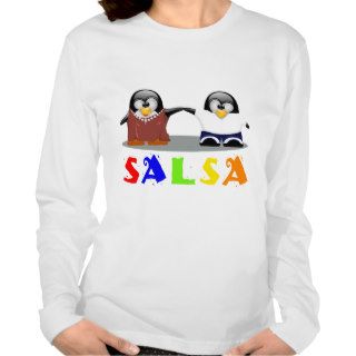 Pair of Salsa Dancing Cartoon Penguins Shirt