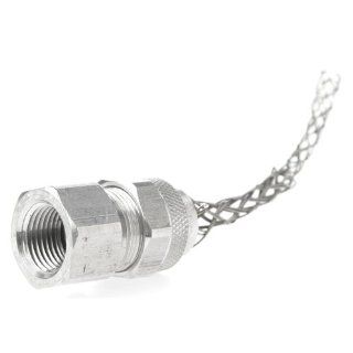 Woodhead 36290 Cable Strain Relief, Straight Female, Deluxe Cord Grip, Aluminum Body, Stainless Steel Mesh, 3/4" NPT Thread Size, .250 .375" Cable Diameter, F2 Form Size: Electrical Cables: Industrial & Scientific