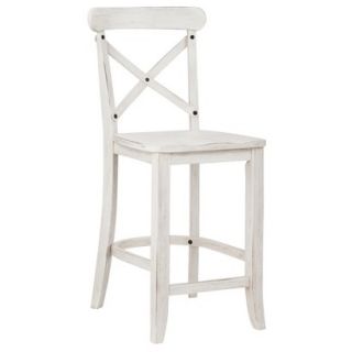 Counter Stool: French Country X Back Counter Stool   White