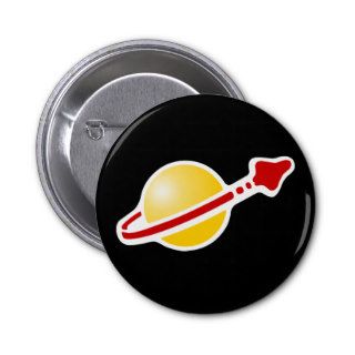Retro Space Astronaut Badge Logo Button