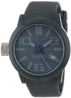 Haurex Italy Men's PG377UGG Turbina Charcoal Dark Grey Dial Resin Strap Watch: Watches