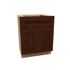 Home Decorators Collection Assembled 24x34.5x24 in. Base Cabinet with Double Doors in Franklin Manganite Glaze B24 FMG
