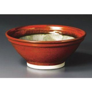 soup cereal bowl kbu428 19 522 [8.59 x 3.55 inch] Japanese tabletop kitchen dish Heavy bowl red glaze bowl mortar 7.0 [21.8 x 9cm] inn restaurant tableware restaurant business kbu428 19 522: Kitchen & Dining