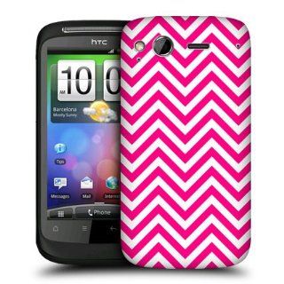 Head Case Designs Pink Neon Chevron Hard Back Case Cover for HTC Desire S: Cell Phones & Accessories