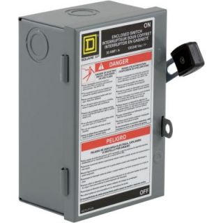 Square D by Schneider Electric 30 Amp 240 Volt Two Pole Indoor Light Duty Safety Switch with Neutral L221N