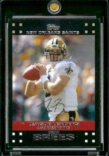 2007 Topps Football # 429 Drew Brees LL   New Orleans Saints   LEAGUE LEADERS   NFL Trading Cards: Everything Else