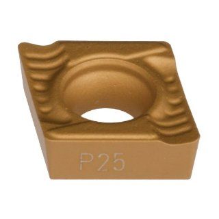 Dorian Tool HP High Performance 7 Degrees ANSI Tungsten Carbide Precision Positive Ground Turning Insert, DMC30UT, CVD Multi Layer Coating, CCGT Style, UEXL Chipbreaker, CCGT 432 UEXL, 3/16" Thickness, 0.031" Nose Radius (Pack of 10): Industrial 