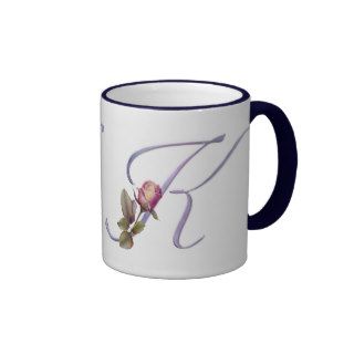 Pink Roses Monogram K Mug