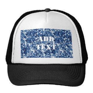 Digital Sky Blue Military Camouflage Mesh Hats