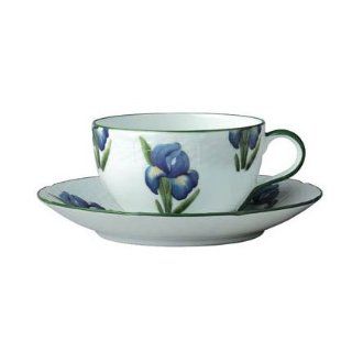 Raynaud Villandry Fleurs Iris Breakfast Cup & Saucer: Kitchen & Dining
