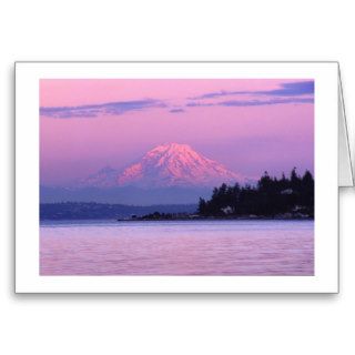 Mount Rainier at Sunset, Washington State. Cards