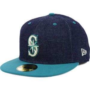 Seattle Mariners New Era MLB Team Color Denim 59FIFTY Cap