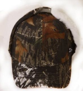 Fitted Hat With Adjustable Ear Flaps For Ear Comfort/Cover   Mossy Oak Large at  Mens Clothing store