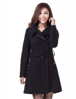 Sefon Womens Woolen Double Trench Coat Jacket at  Womens Clothing store