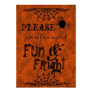 Halloween Invitations in Orange