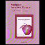 Beginning Algebra Student Solution Manual