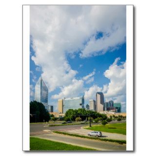 charlotte skyline north carolina post cards