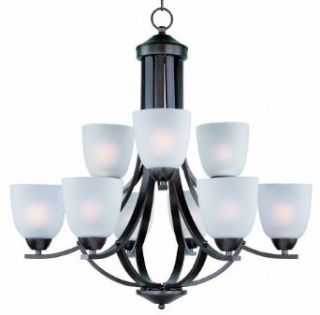 Maxim 11226FTOI Axis 9 Light 2 Tier Chandelier, Oil Rubbed Bronze  