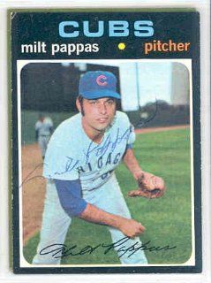 Milt Pappas AUTO 1971 Topps #441 Cubs: Sports Collectibles