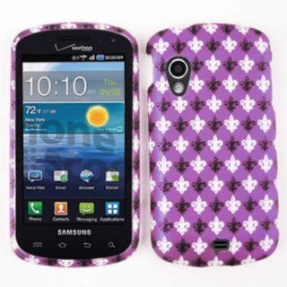 For Samsung Stratosphere i405 Case Cover   Black Saints Logo Purple Rubberized White Rubberized TE440 S: Cell Phones & Accessories