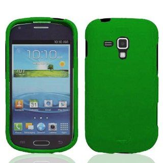 Samsung Galaxy Amp / I407 Graphic Rubberized Protective Hard Case   Green: Cell Phones & Accessories