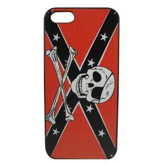 ET Skull Head Pattern Hard Back Case Protective Cover Skin for Apple iPhone 5G Color Black&Red: Cell Phones & Accessories