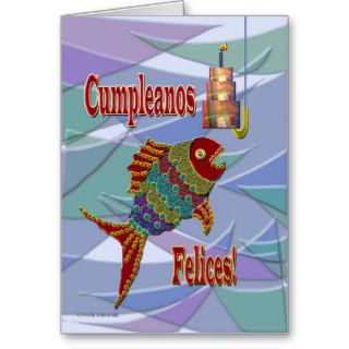 Fish Birthday Spanish/Mexican/Latino Card