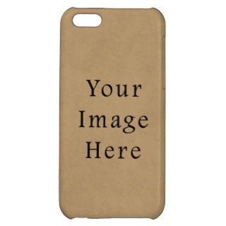 Vintage Buckskin Tan Light Brown Parchment Paper Case For iPhone 5C