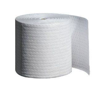 New Pig MAT446 Polypropylene Oil Only Absorbent Mat Roll, 16.5 Gallon Absorbency, 150' Length x 15" Width, White: Science Lab Spill Containment Supplies: Industrial & Scientific