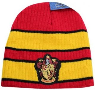 Harry Potter Gryffindor House Knit Beanie Cap Hat  Red   Yellow Stripes: Novelty Baseball Caps: Clothing