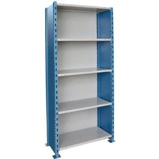 H Post Extra Heavy Duty Closed Shelving   5 Shelves   Starter   48"W x 18"D x 87"H : Office Storage Supplies : Office Products