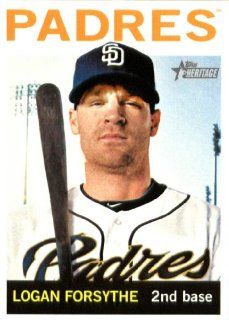 2013 Topps Heritage MLB Trading Card (In Protective Screwdown Case) # 424 Logan Forsythe San Diego Padres Sports Collectibles