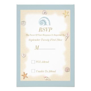 Beach Wedding Custom Invitation