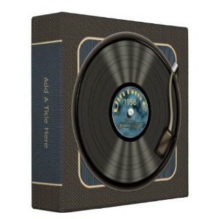Vintage Vinyl Record Custom 2" Avery Binder   Three Ring Binder Albums