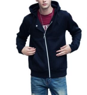 Men Fashion Solid Color side Zipper asymmetric Hoodie Jacket Outwear Cardigan at  Mens Clothing store: Jacket Large