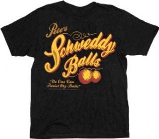 SNL Saturday Night Live Pete's Schweddy Balls Black T shirt Tee Clothing