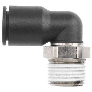 Brennan PCNY2501 04 04 PBT Push to Connect Tube Fitting, 90 Degree Elbow, 1/4" Tube OD x 1/4" NPT Male: Industrial & Scientific