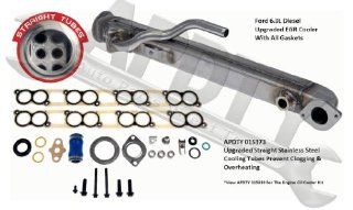 APDTY 015373 EGR Cooler Kit With Gaskets (Upgraded Stainless Straight Tube Design) For 2004 2010 Ford 6.0L Diesel (F250, F350, F450, F550, F650, F750)( 4C3Z9P456AJ): Automotive