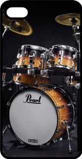 Pearl Drum Set ready To Rock N Roll Black Rubber Case for Apple iPhone 4 or Apple iPhone 4s: Cell Phones & Accessories